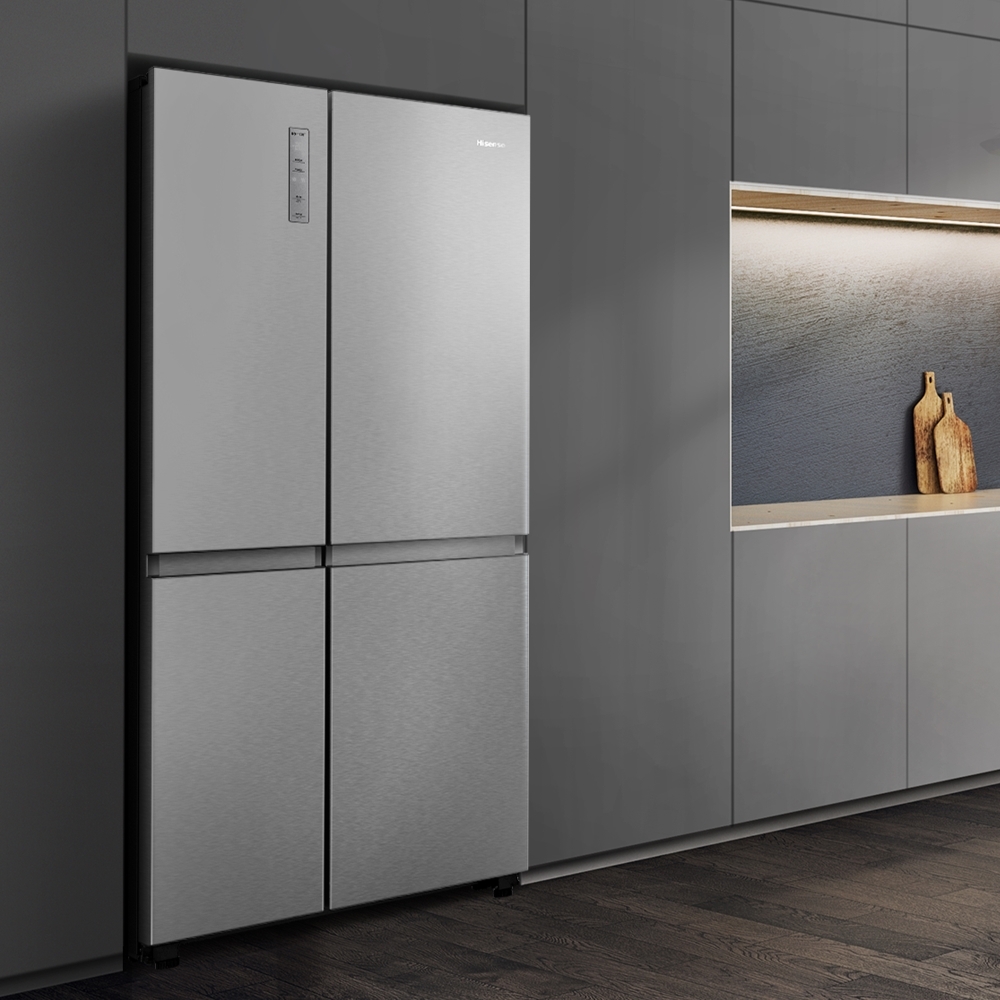 Hisense RS5P668SSCC American Fridge Freezer, Silver, C Rated,  Non-Plumbed