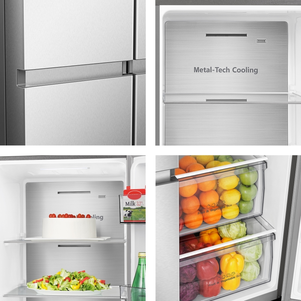 Hisense RS5P668SSCC American Fridge Freezer, Silver, C Rated,  Non-Plumbed