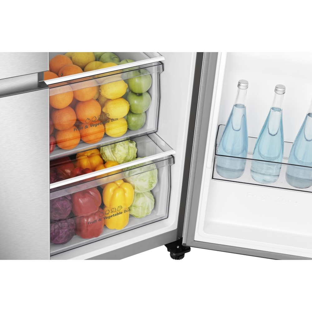 Hisense RS5P668SSCC American Fridge Freezer, Silver, C Rated,  Non-Plumbed