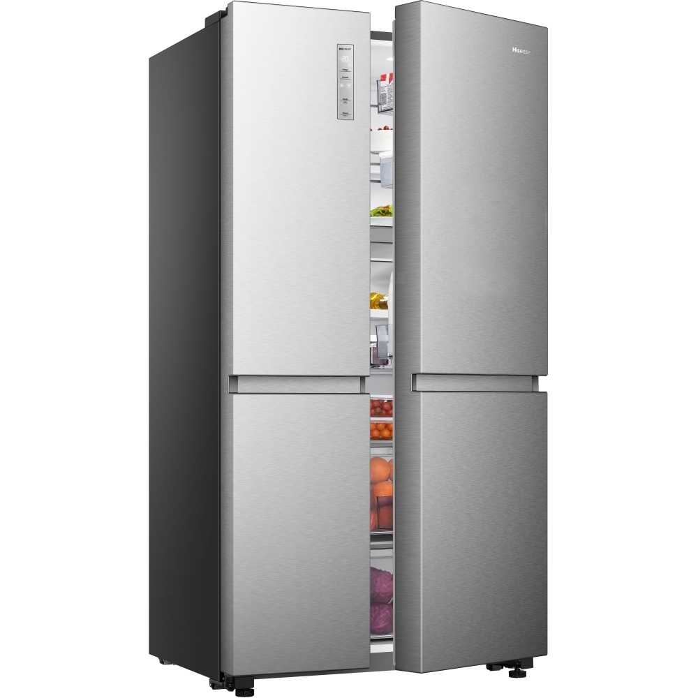 Hisense RS5P668SSCC American Fridge Freezer, Silver, C Rated,  Non-Plumbed