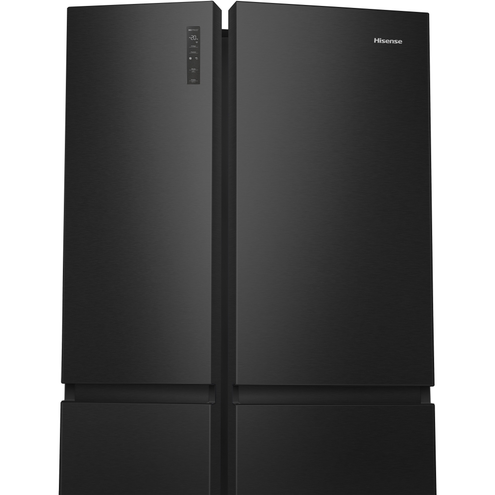 Hisense RS5P668SSFC American Fridge Freezer, Black, C Rated,  Non-Plumbed