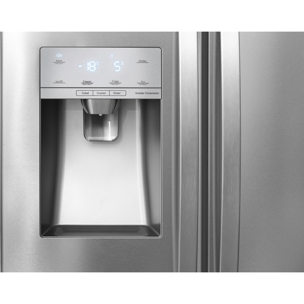 Hisense RS694N4ICE American Fridge Freezer, Stainless Steel, E Rated,  Plumbed