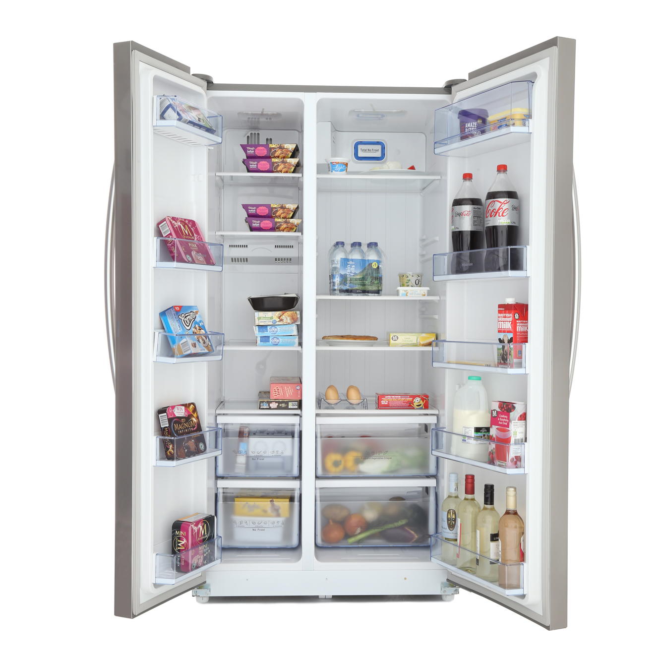 Buy Hisense RS731N4AC1 American Fridge Freezer Stainless Steel Look