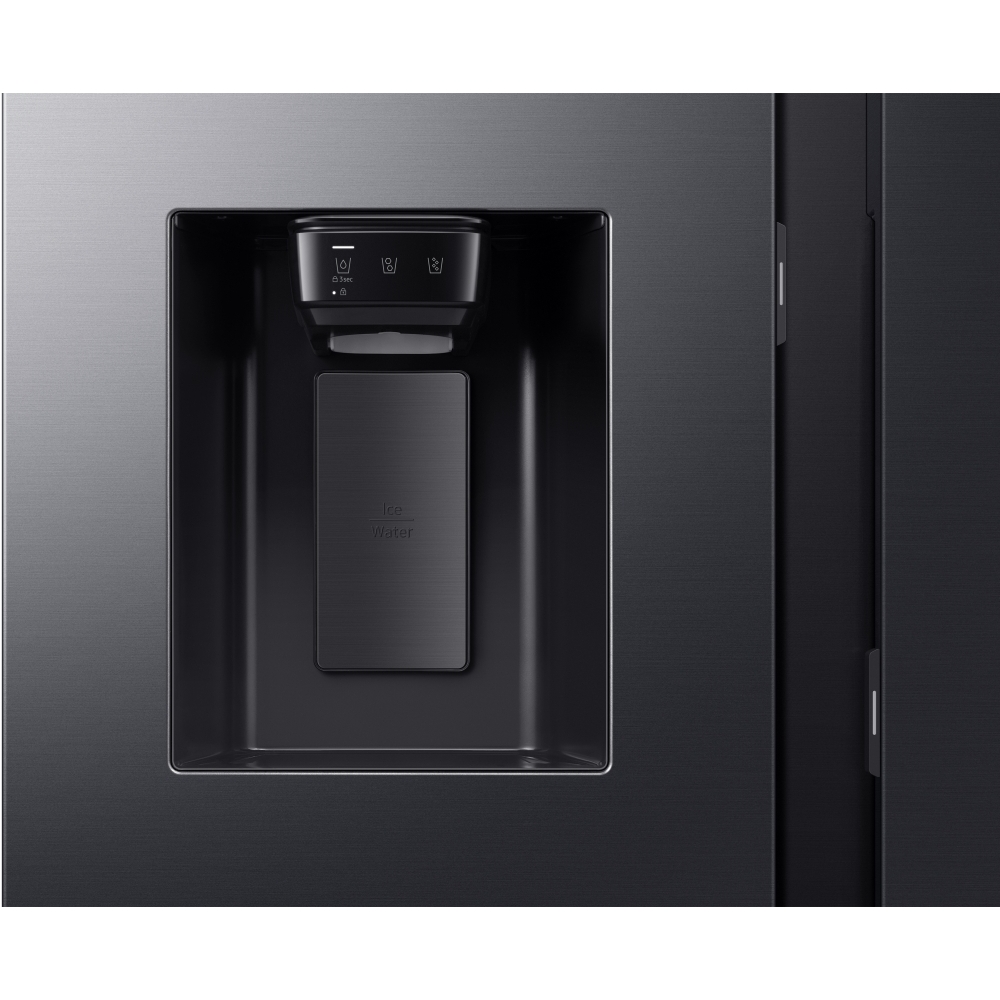 Samsung RS80F64KEFEU Series 8 Smart American Fridge Freezer, Black Deep Ocean Inox Finish, E Rated,  Plumbed