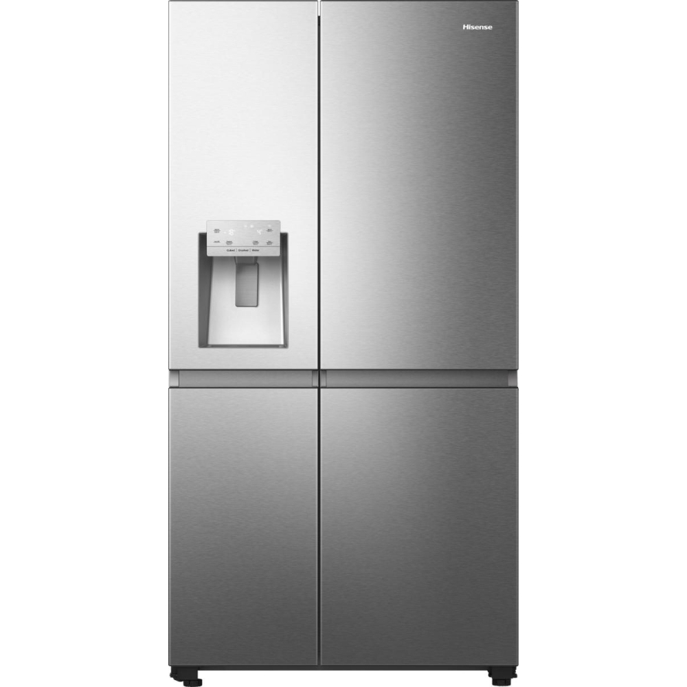 Hisense RS818N4IIE American Fridge Freezer,  Plumbed, Stainless Steel, E Rated