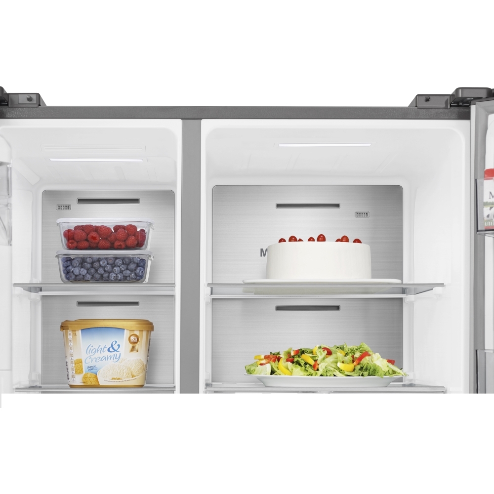 Hisense RS818N4IIE American Fridge Freezer,  Plumbed, Stainless Steel, E Rated