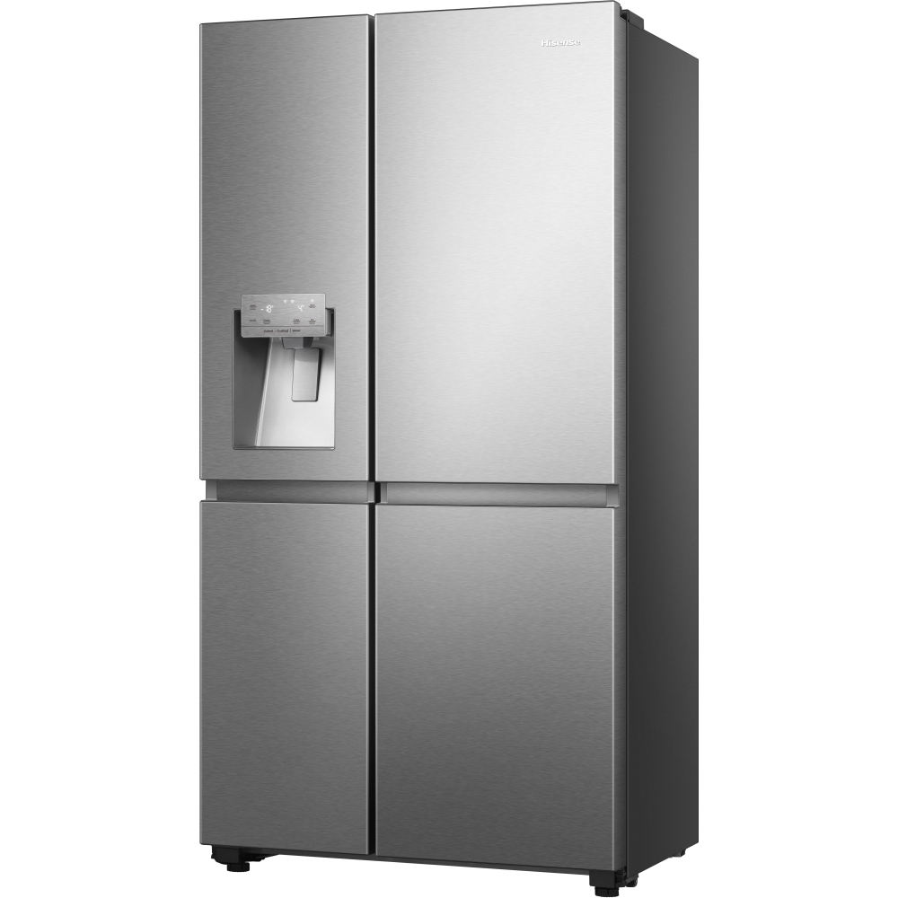 Hisense RS818N4IIE American Fridge Freezer,  Plumbed, Stainless Steel, E Rated