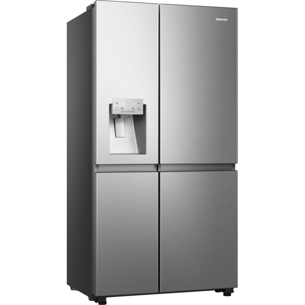 Hisense RS818N4IIE American Fridge Freezer,  Plumbed, Stainless Steel, E Rated