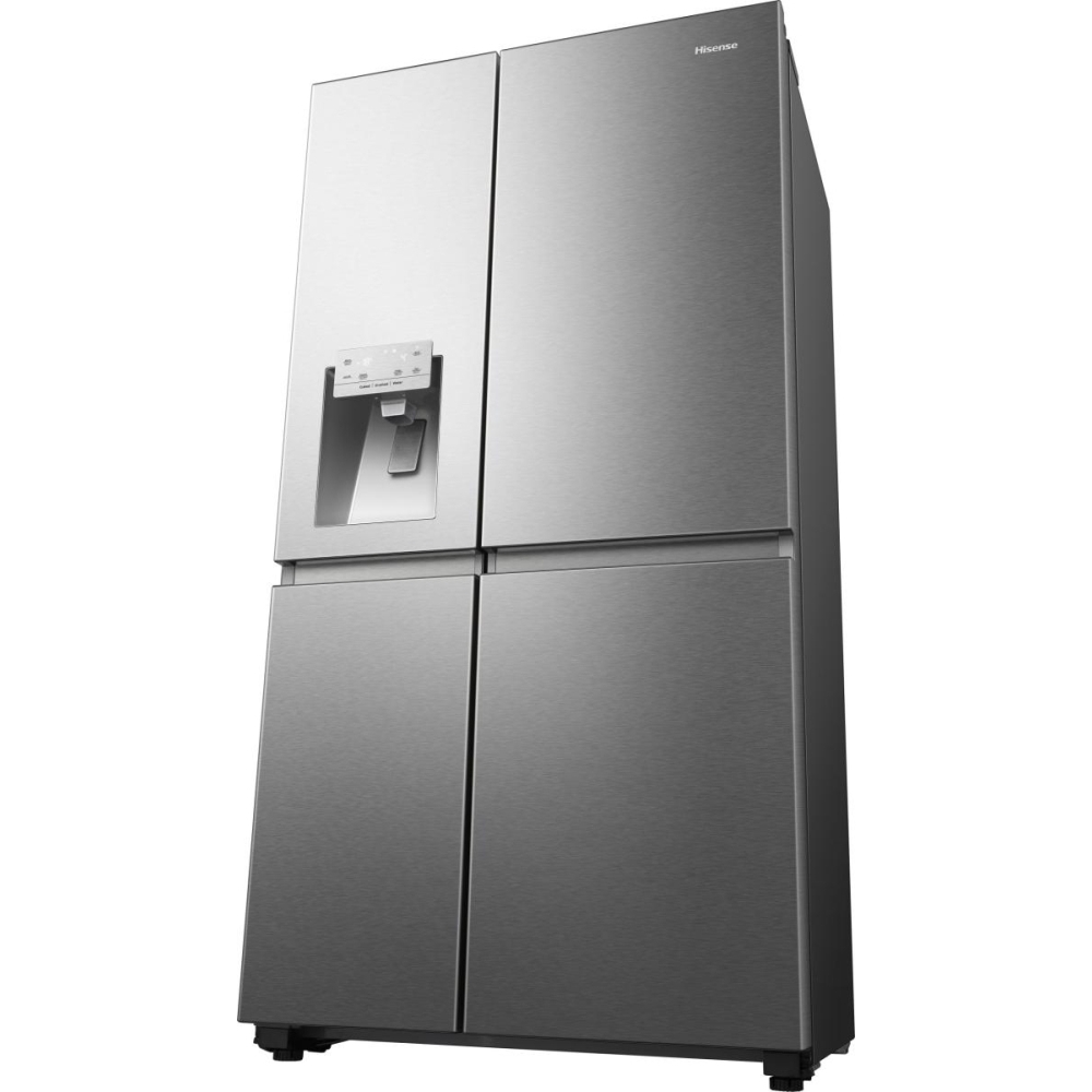 Hisense RS818N4IIE American Fridge Freezer,  Plumbed, Stainless Steel, E Rated