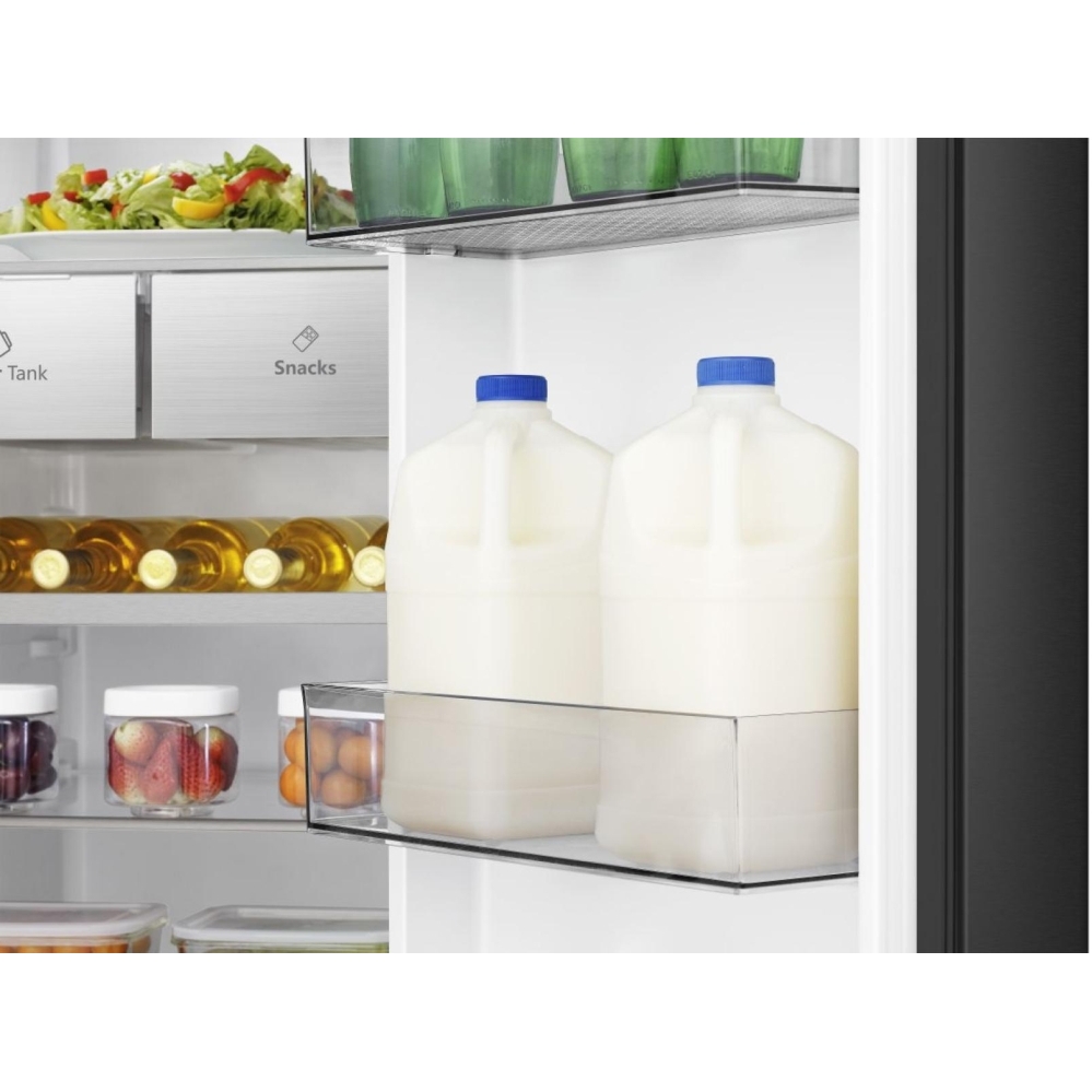 Hisense RS818N4TFE American Fridge Freezer, Black, E Rated,  Non-Plumbed