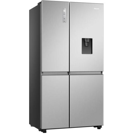 Hisense RS840N4WCE American Fridge Freezer, Stainless Steel, E Rated,  Non-Plumbed