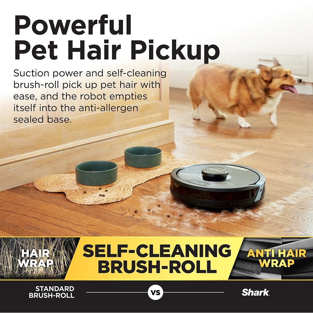 Shark RV2620WAUK Matrix Plus 2-in-1 Self-Empty Robot Vacuum & Mop, Black