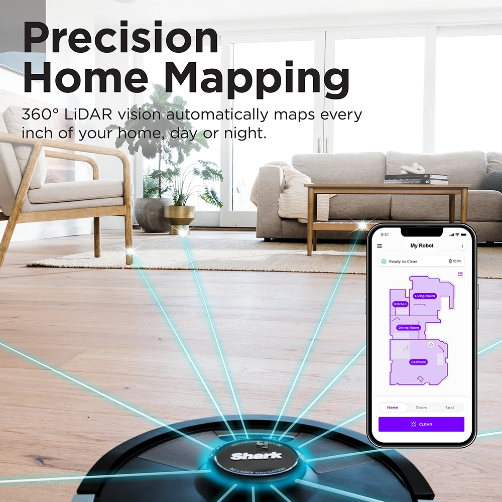 Shark RV2620WAUK Matrix Plus 2-in-1 Self-Empty Robot Vacuum & Mop, Black