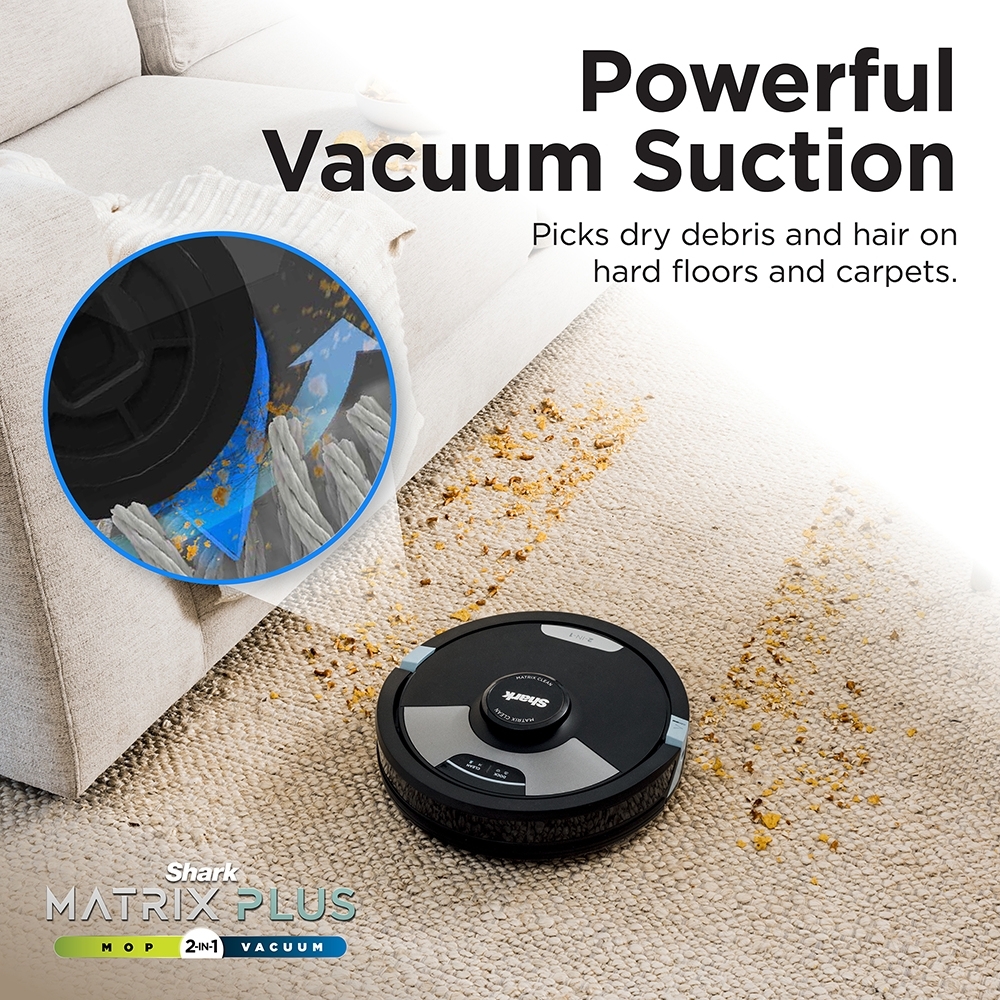 Shark RV2620WAUK Matrix Plus 2-in-1 Self-Empty Robot Vacuum & Mop, Black