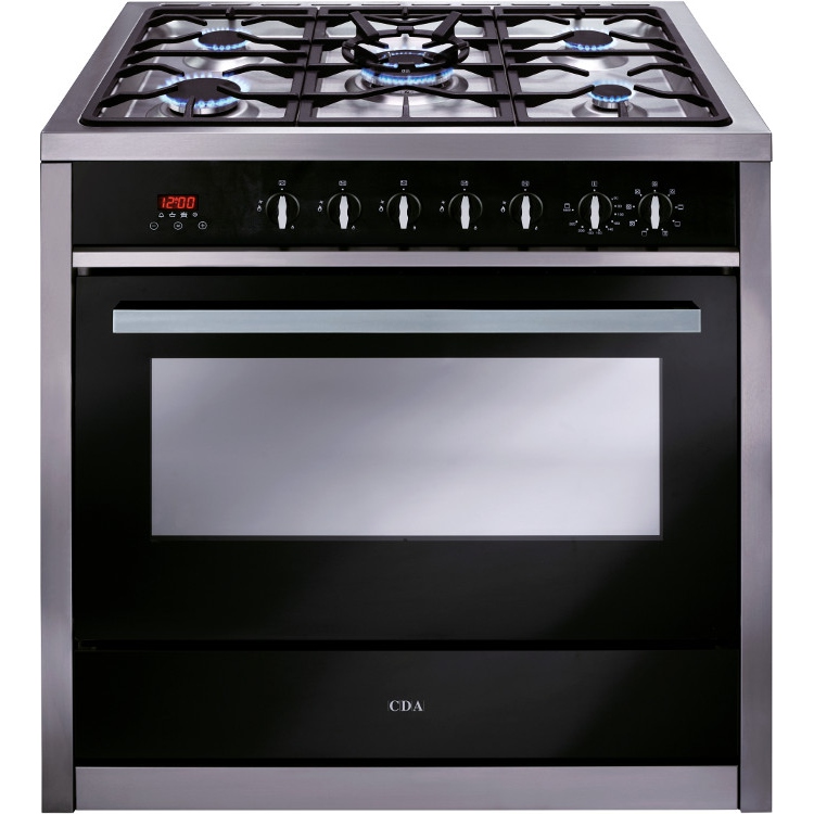 Buy CDA RV911SS 90cm Dual Fuel Range Cooker Stainless Steel and Black