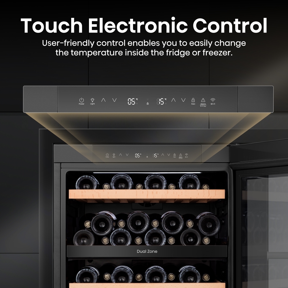 Hisense RW3N122GSLF Wine Cooler, Black, F Rated