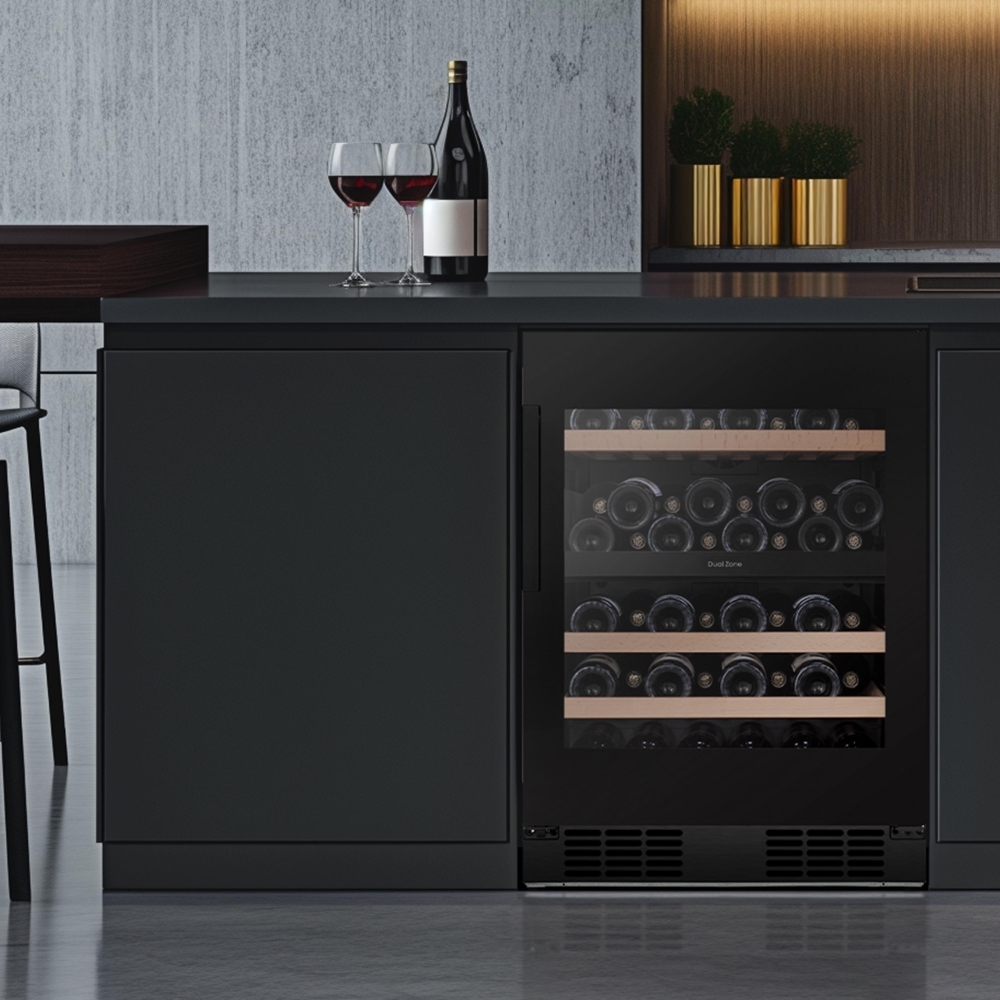 Hisense RW3N122GSLF Wine Cooler, Black, F Rated