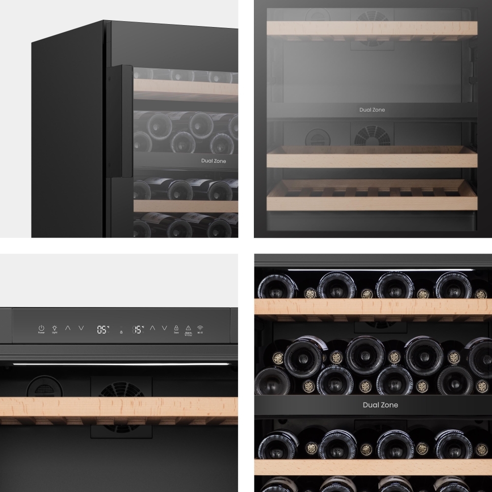 Hisense RW3N122GSLF Wine Cooler, Black, F Rated