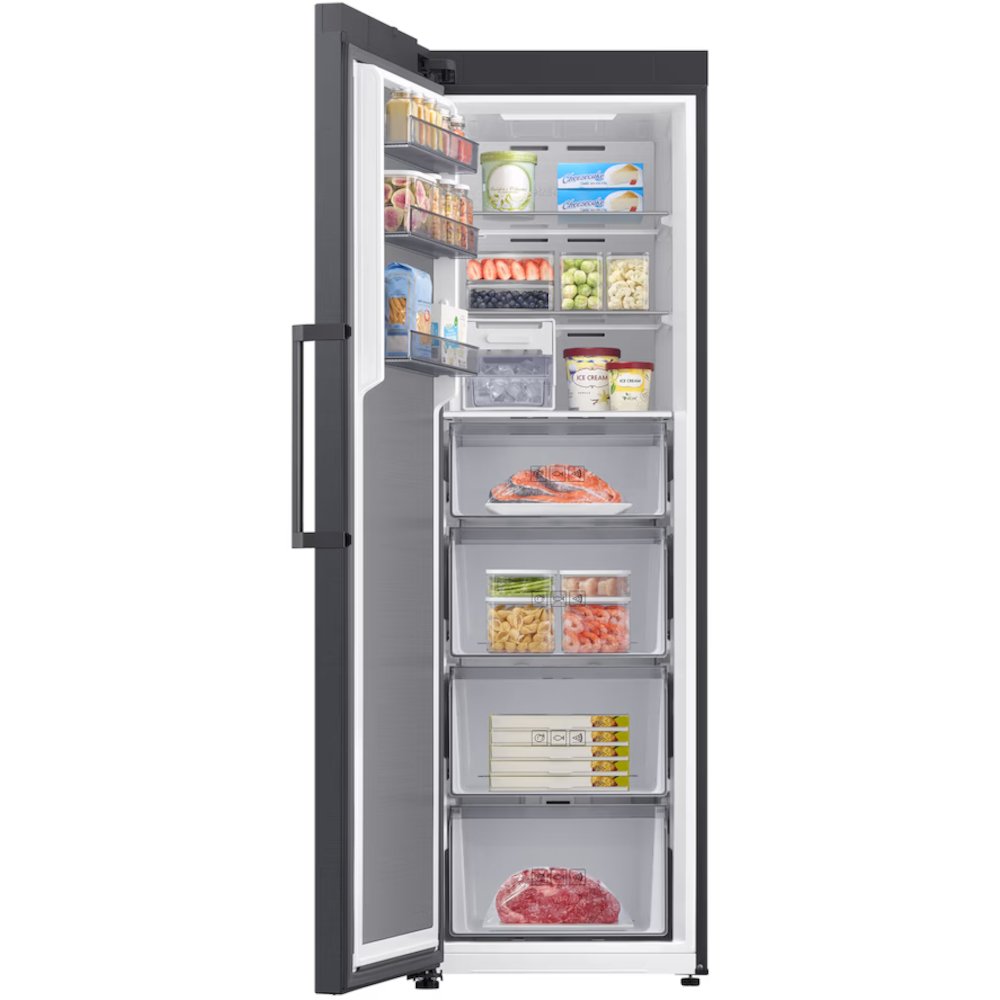 Samsung RZ70H32HEFEU Total No Frost Tall Freezer, Black, E Rated