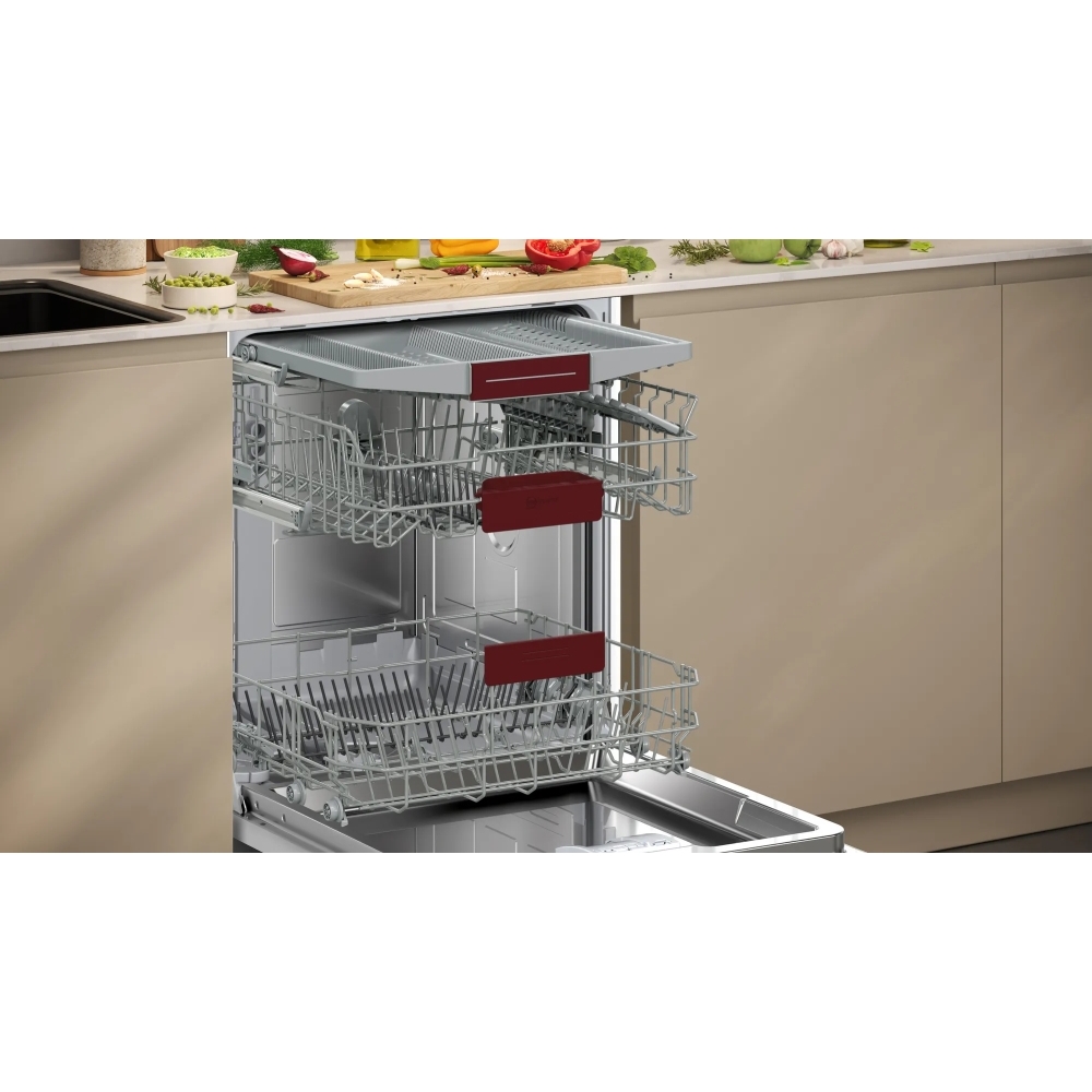 Neff S155HVX00G N50 Fully Integrated Dishwasher, 14 Place Settings, D Rated