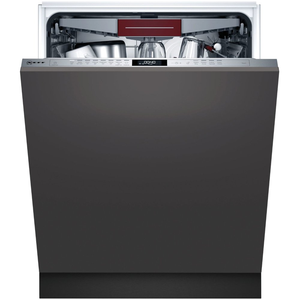 Neff S187ZCX43G N70 Fully Integrated Dishwasher, 13 Place Settings, C Rated