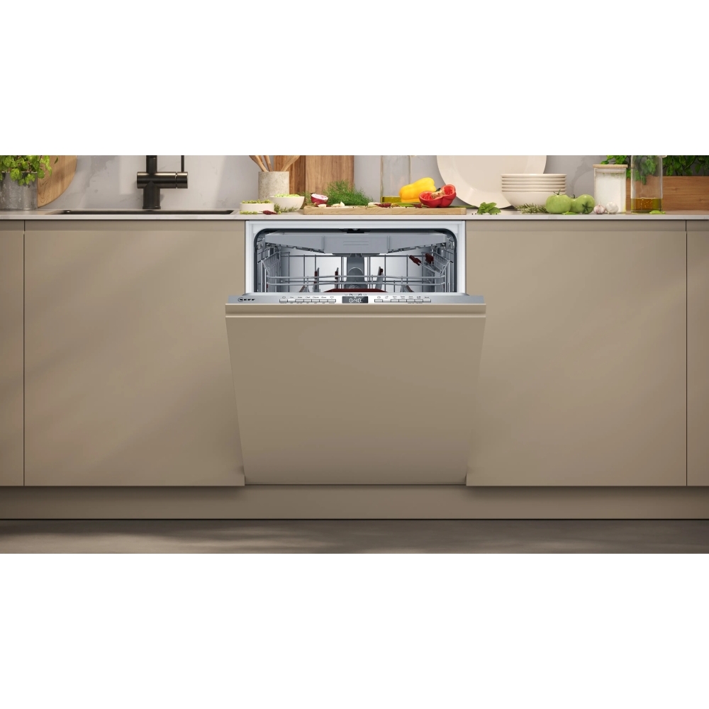 Neff S195HCX17G Fully Integrated Dishwasher, 14 Place Settings, C Rated