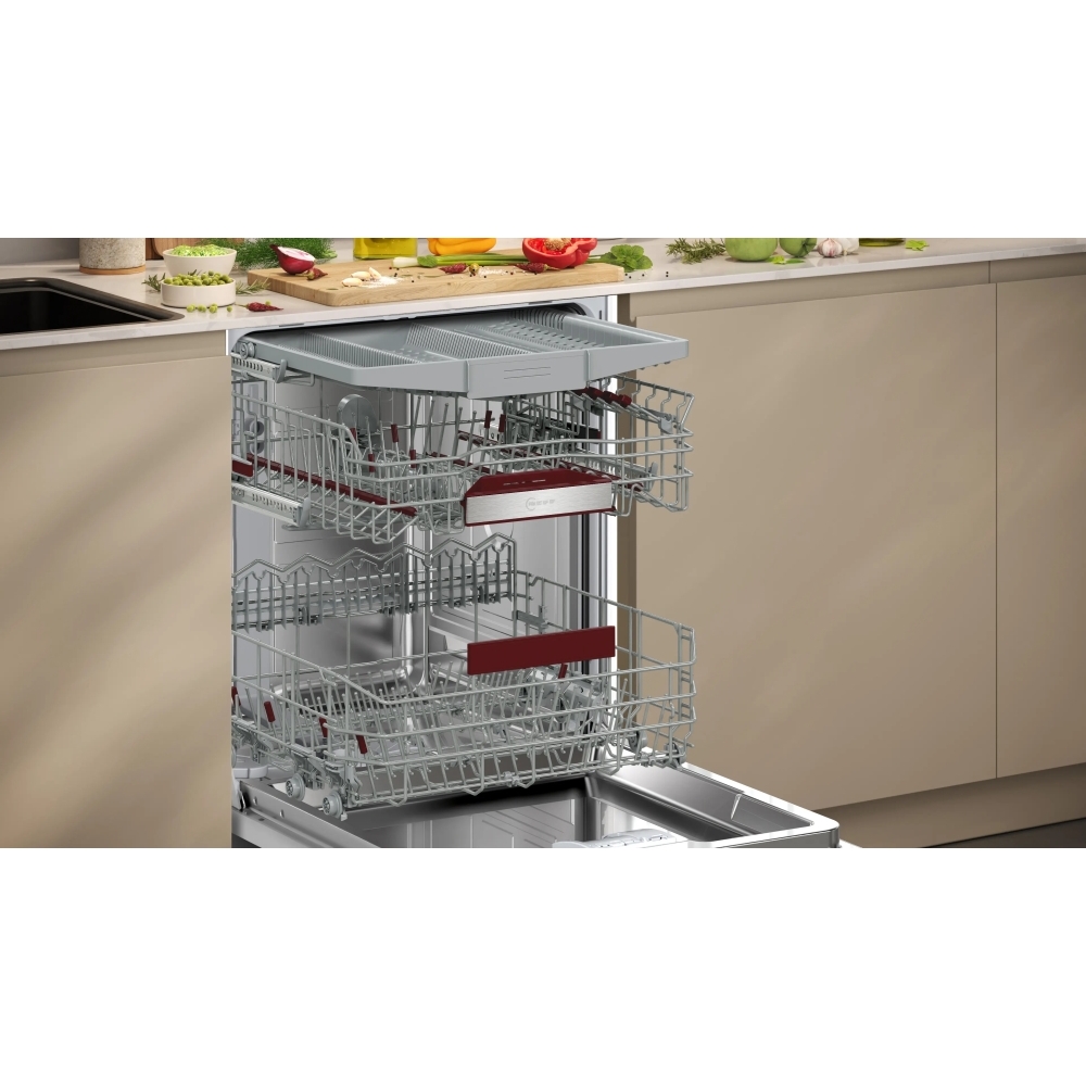 Neff S195HCX17G Fully Integrated Dishwasher, 14 Place Settings, C Rated