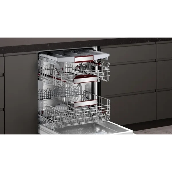 Neff S197YCX05G N70 Fully Integrated Dishwasher, 14 Place Settings, A Rated
