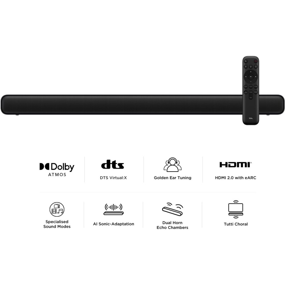 TCL S45H Sound Bar, Black