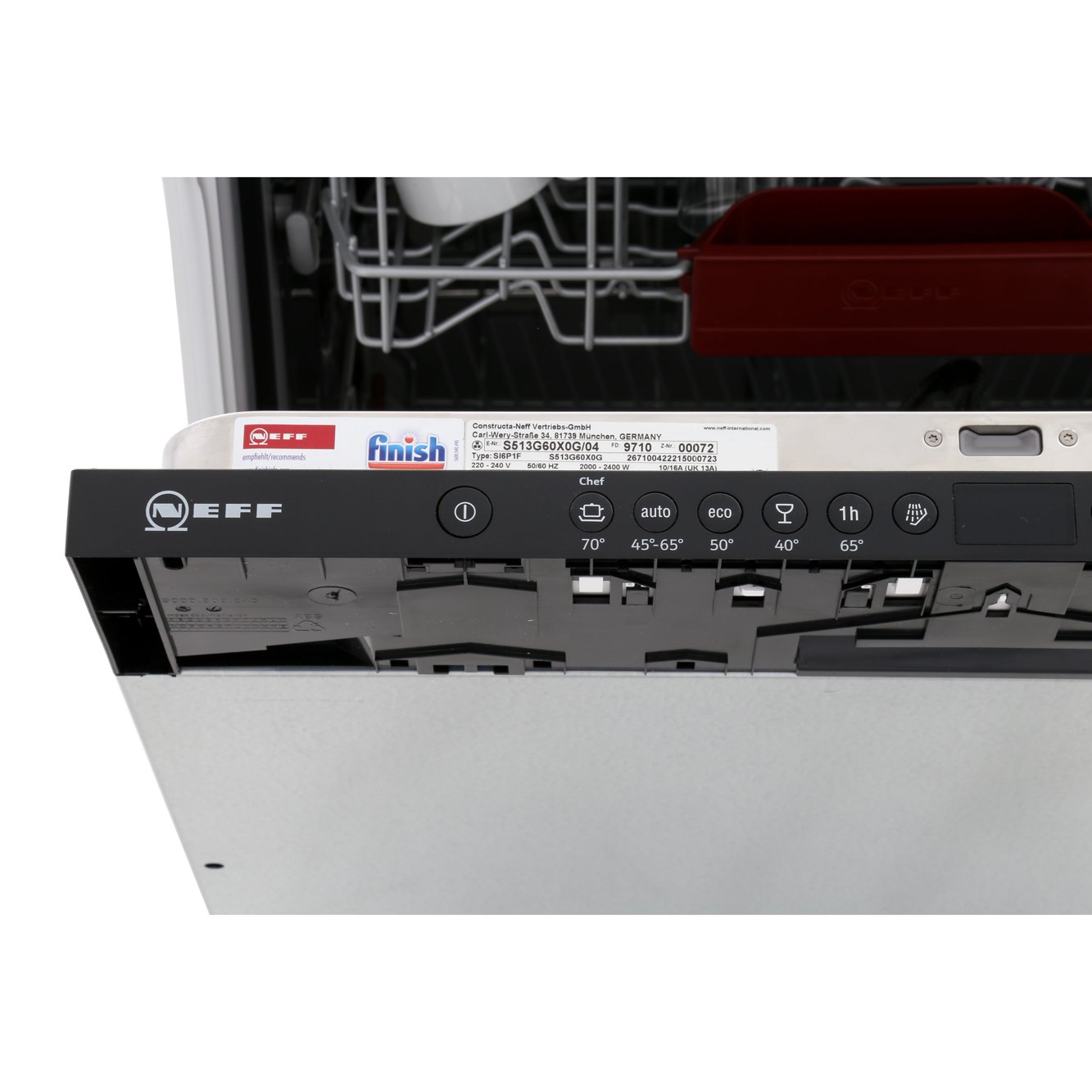 neff s513g60x0g integrated dishwasher