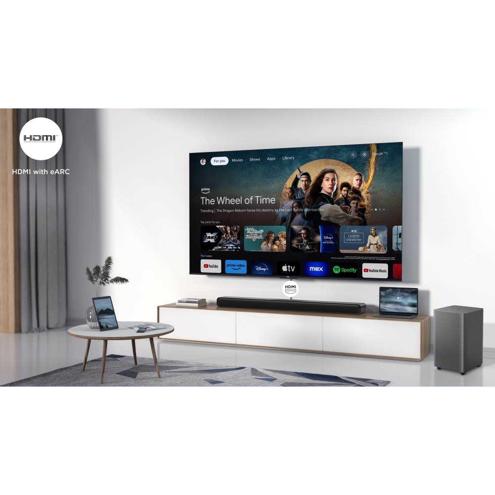 TCL S55HK Series 2.1 Sound Bar, Black