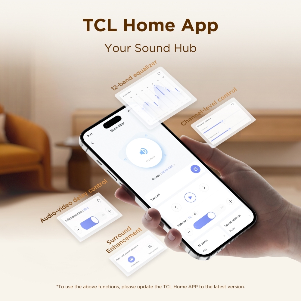 TCL S65K-UK Subwoofer, Black