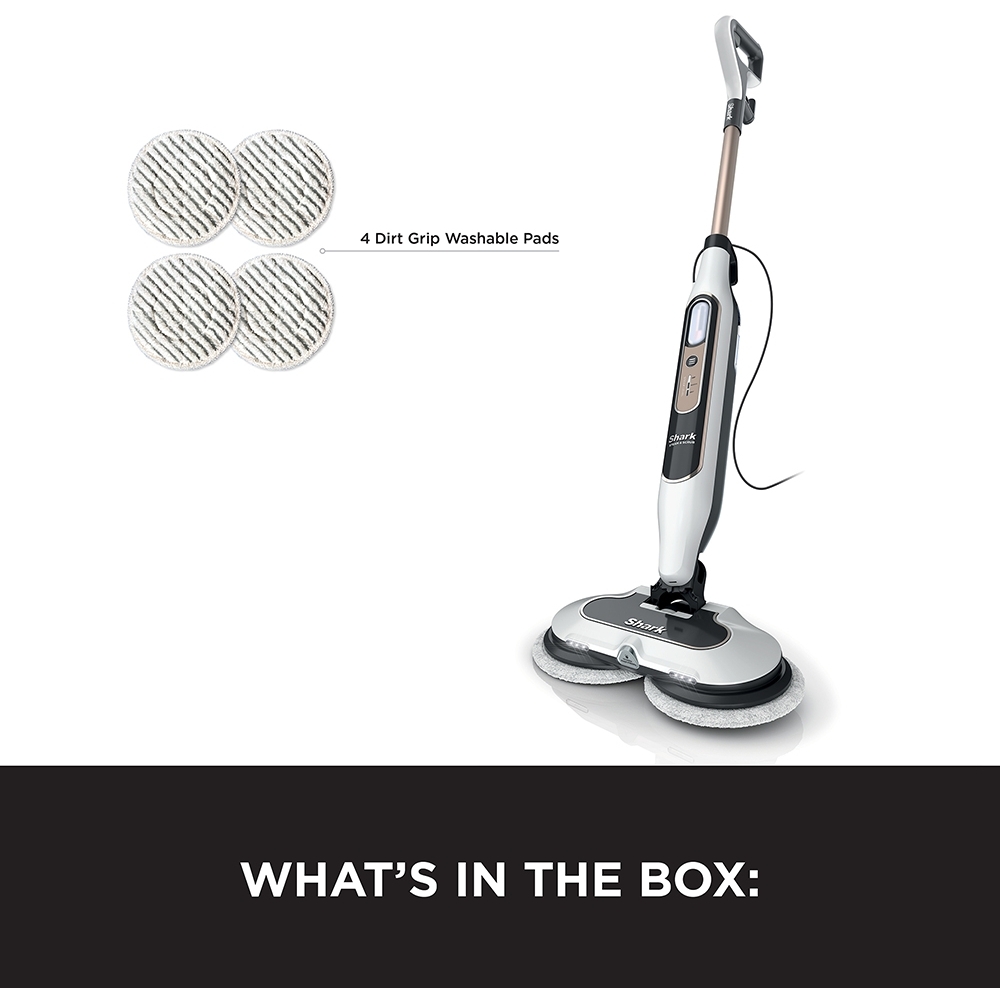 Shark S8201UK Steam & Scrub Automatic Steam Mop with Steam Blaster, White