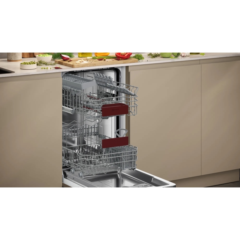 Neff S875HKX21G N50 Fully Integrated Slimline Dishwasher, 10 Place Settings, E Rated