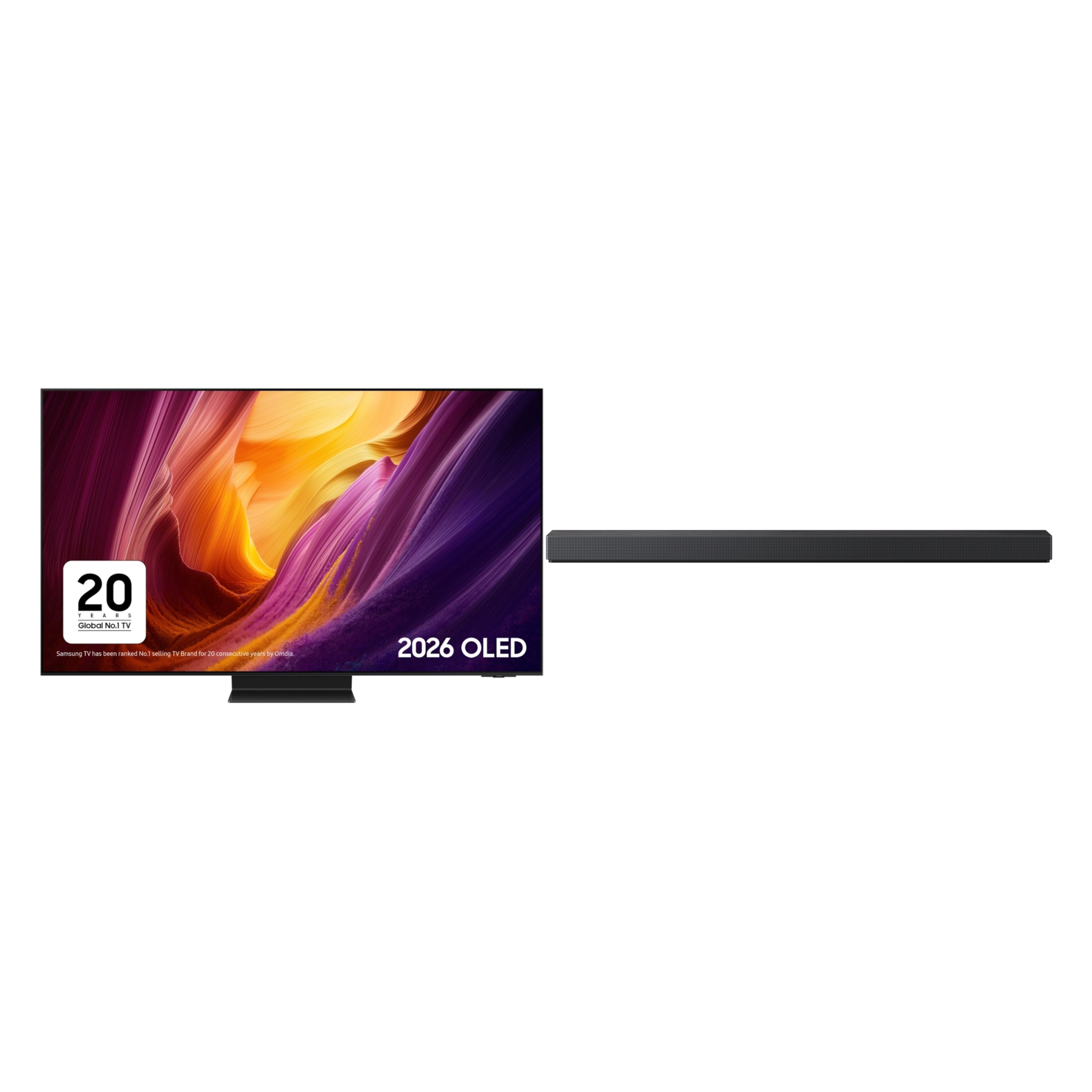 Samsung QE65S95HFTXXU 65" OLED Smart Television + HW-QS90H/XU Sound Bar