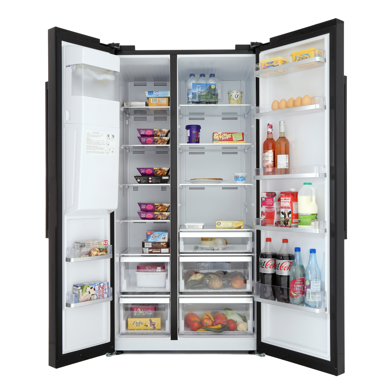 Buy Smeg SBS63NED American Fridge Freezer Black Marks Electrical