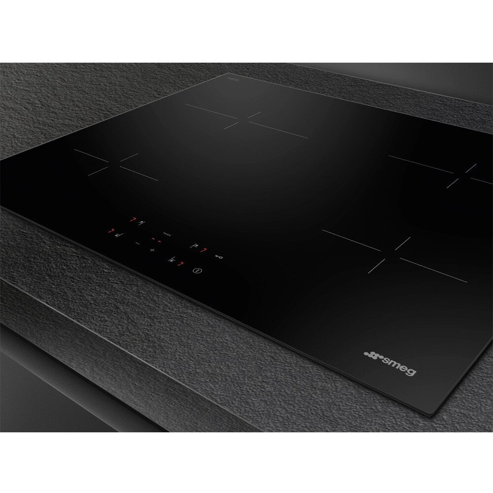 Smeg SE264TD1 Ceramic Hob, Black Frameless