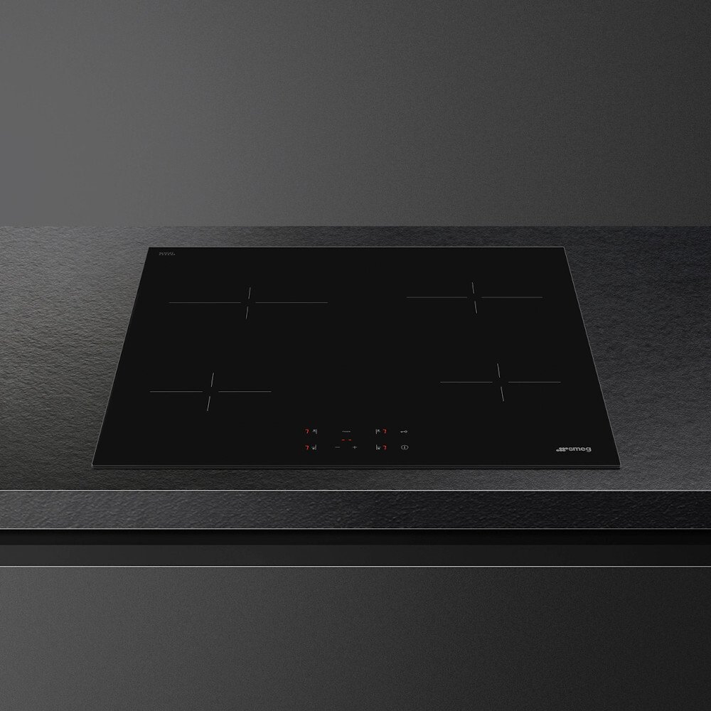 Smeg SE264TD1 Ceramic Hob, Black Frameless