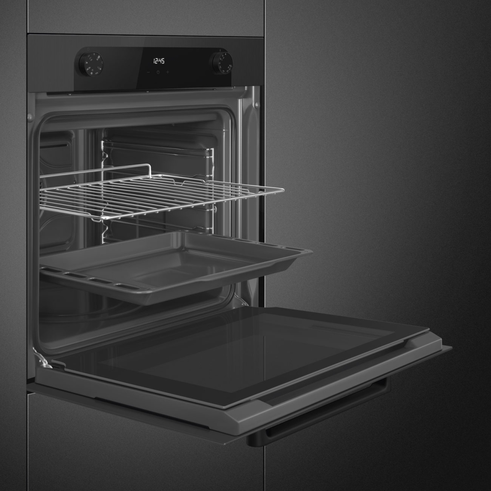 Smeg SF6200TBI Built-In Electric Single Oven, Black, A Rated