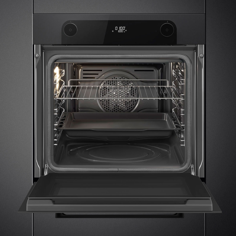 Smeg SFP6201TBI Built-In Electric Single Oven with Pyrolytic Cleaning, Black, A+ Rated