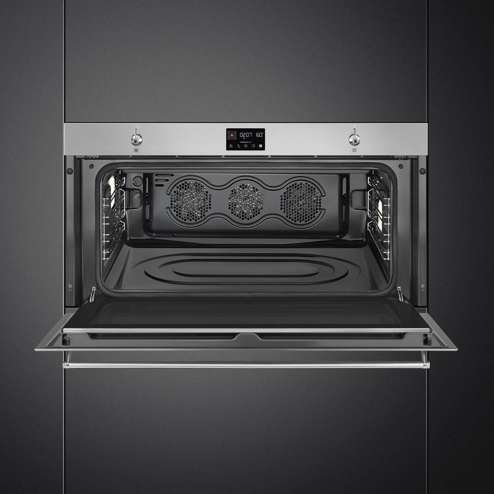 Smeg SFR9302TX Reduced Height 90cm Built-In Thermo-ventilated Oven, Stainless Steel, A+ Rated