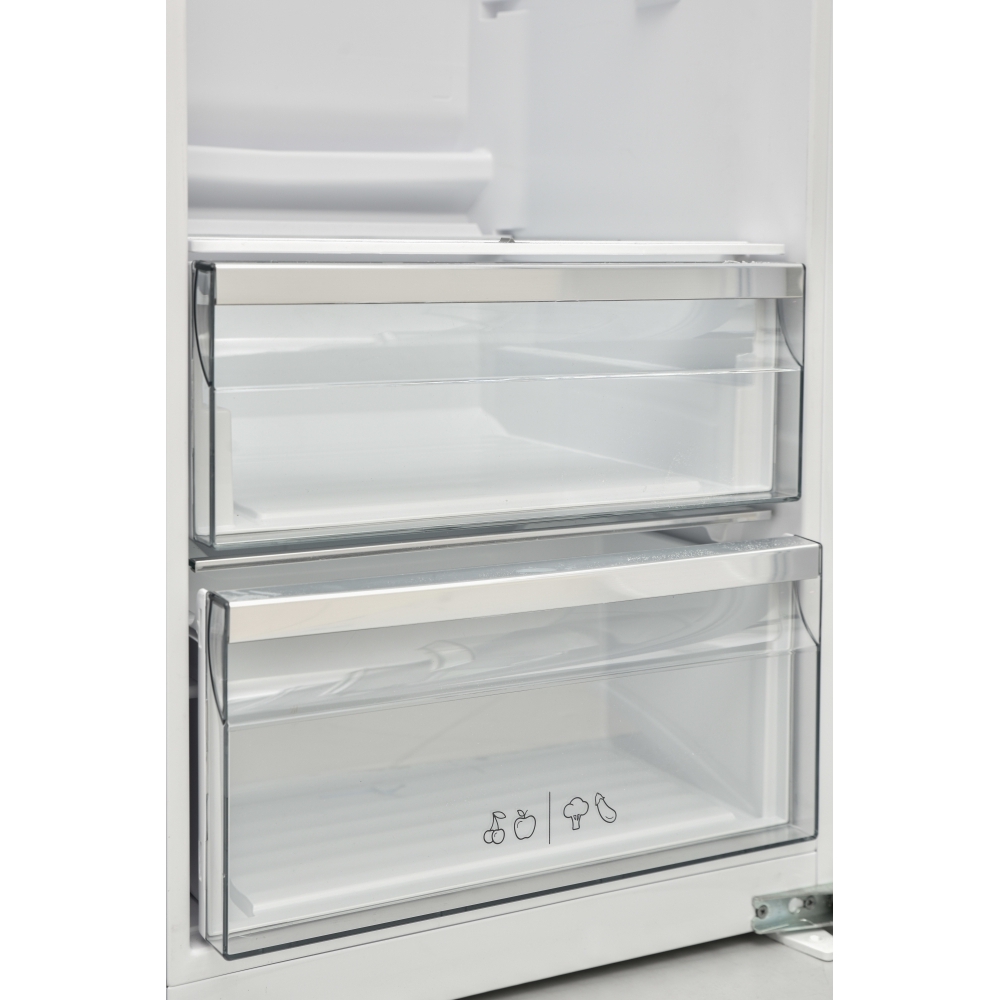 Sharp SJ-LE300E01X-EN Built-In Larder Fridge, Sliding Hinge, White, E Rated