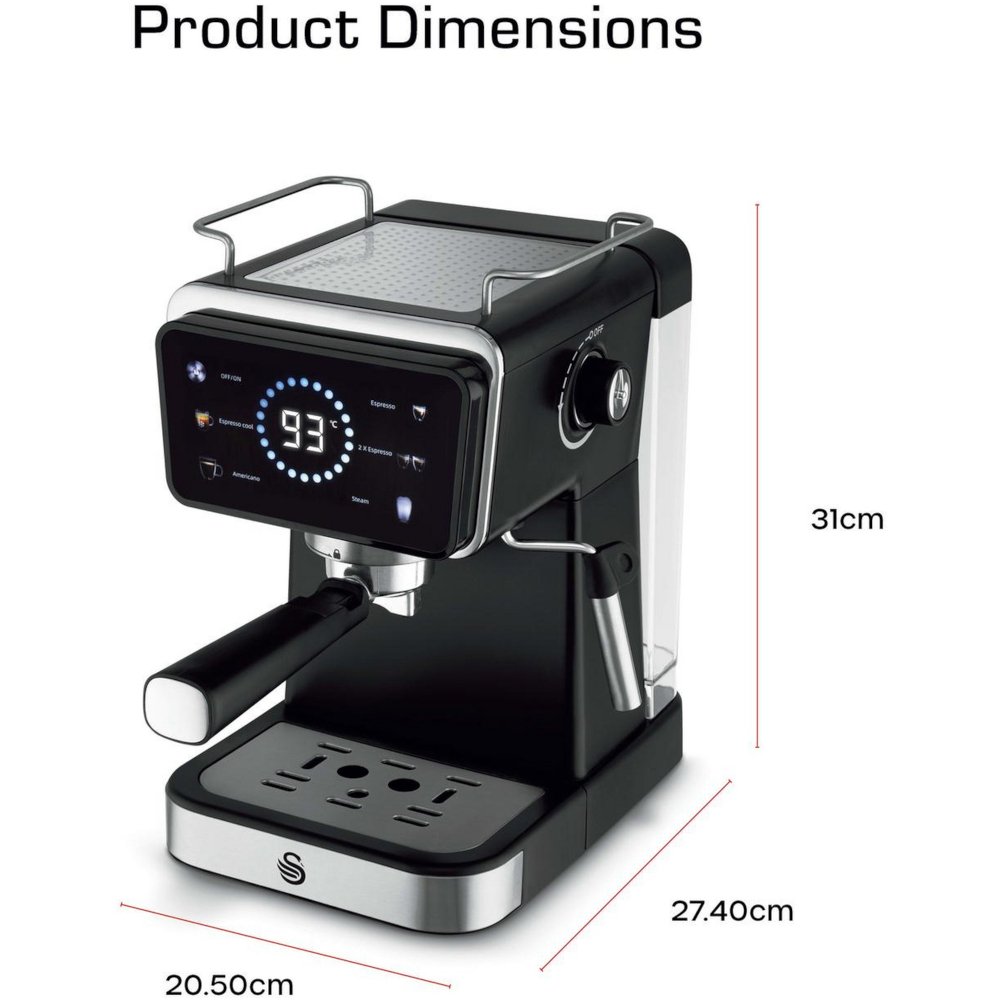 Swan SK22113BLK Coffee Machine, Black