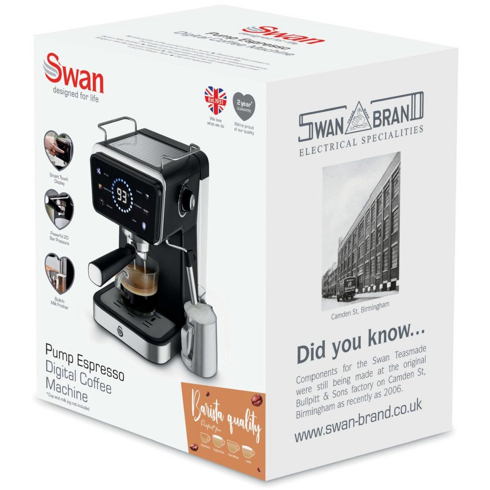 Swan SK22113BLK Coffee Machine, Black