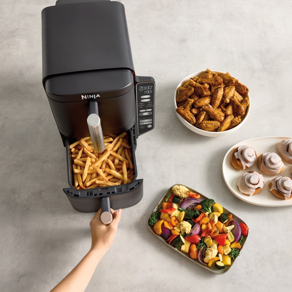 Ninja SL300UK Double Stack 7.6 litre Multi Rack Air Fryer, Black