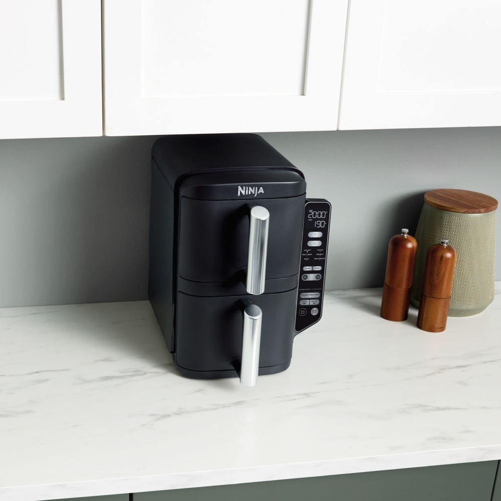 Ninja SL300UK Double Stack 7.6 litre Multi Rack Air Fryer, Black