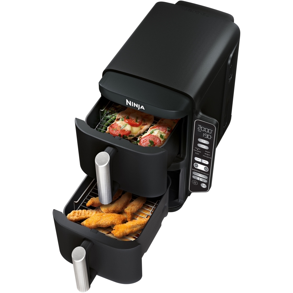 Ninja SL300UK Double Stack 7.6 litre Multi Rack Air Fryer, Black