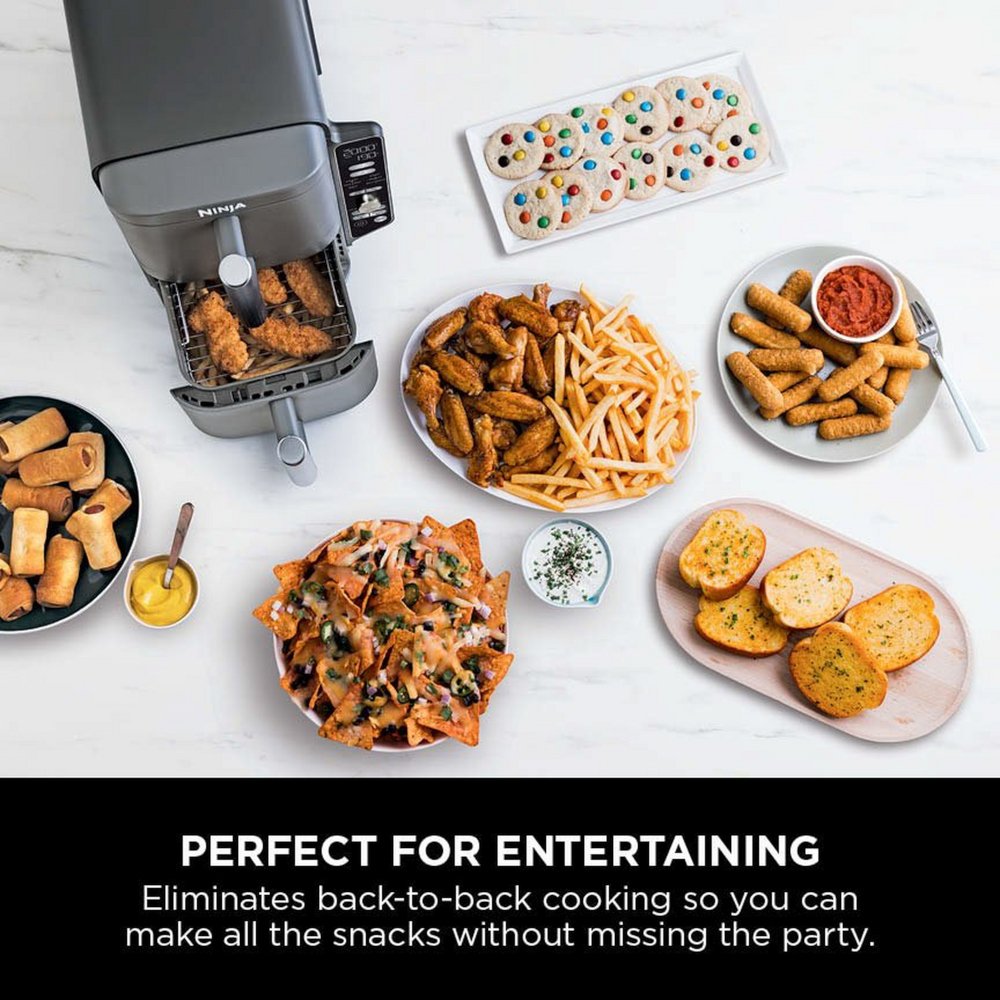 Ninja SL400UK Double Stack XL 9.5 litre 2-Drawer Air Fryer, Grey
