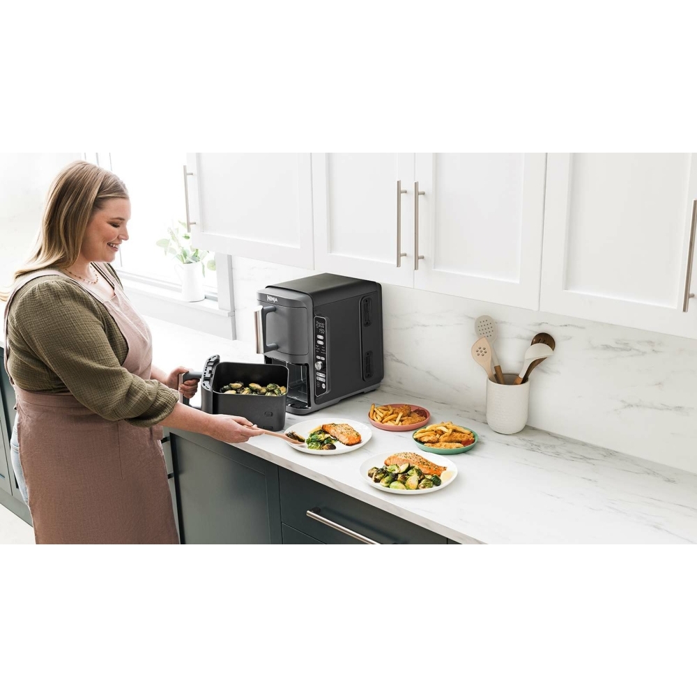 Ninja SL400UK Double Stack XL 9.5 litre 2-Drawer Air Fryer, Grey