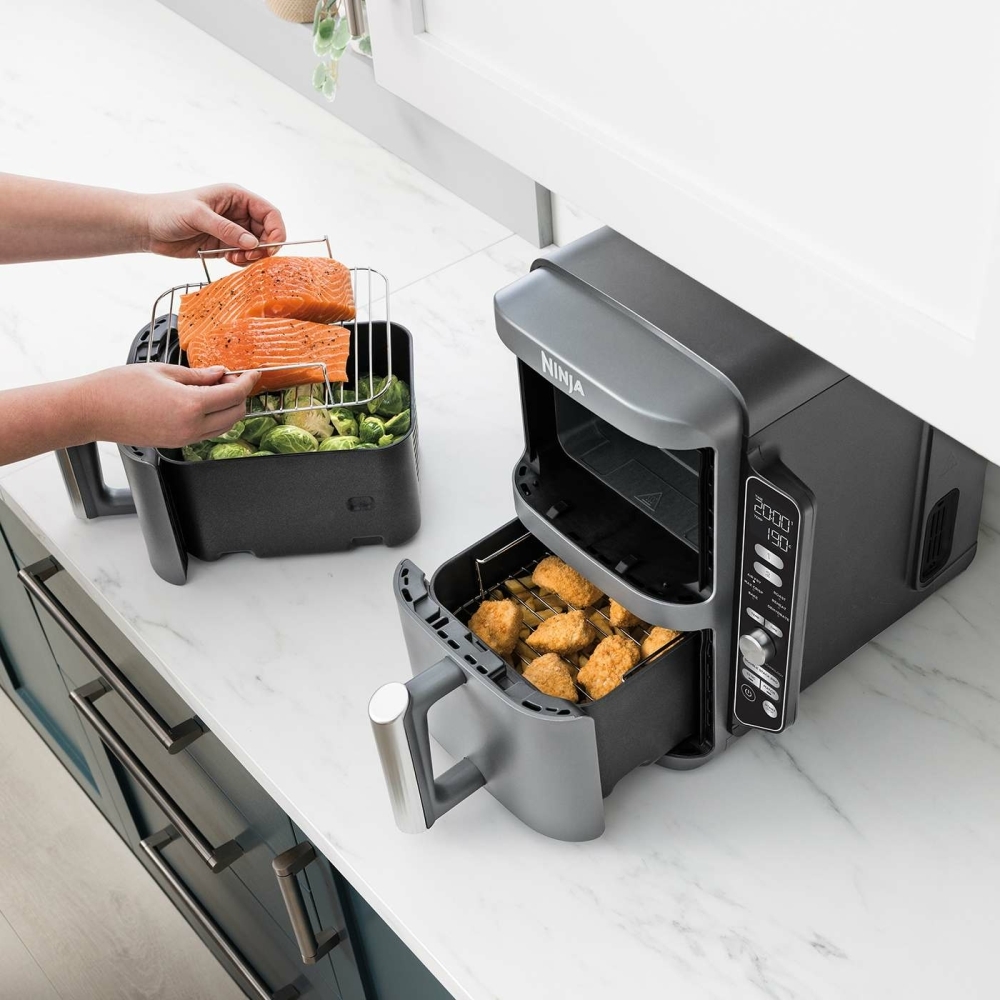 Ninja SL400UK Double Stack XL 9.5 litre 2-Drawer Air Fryer, Grey